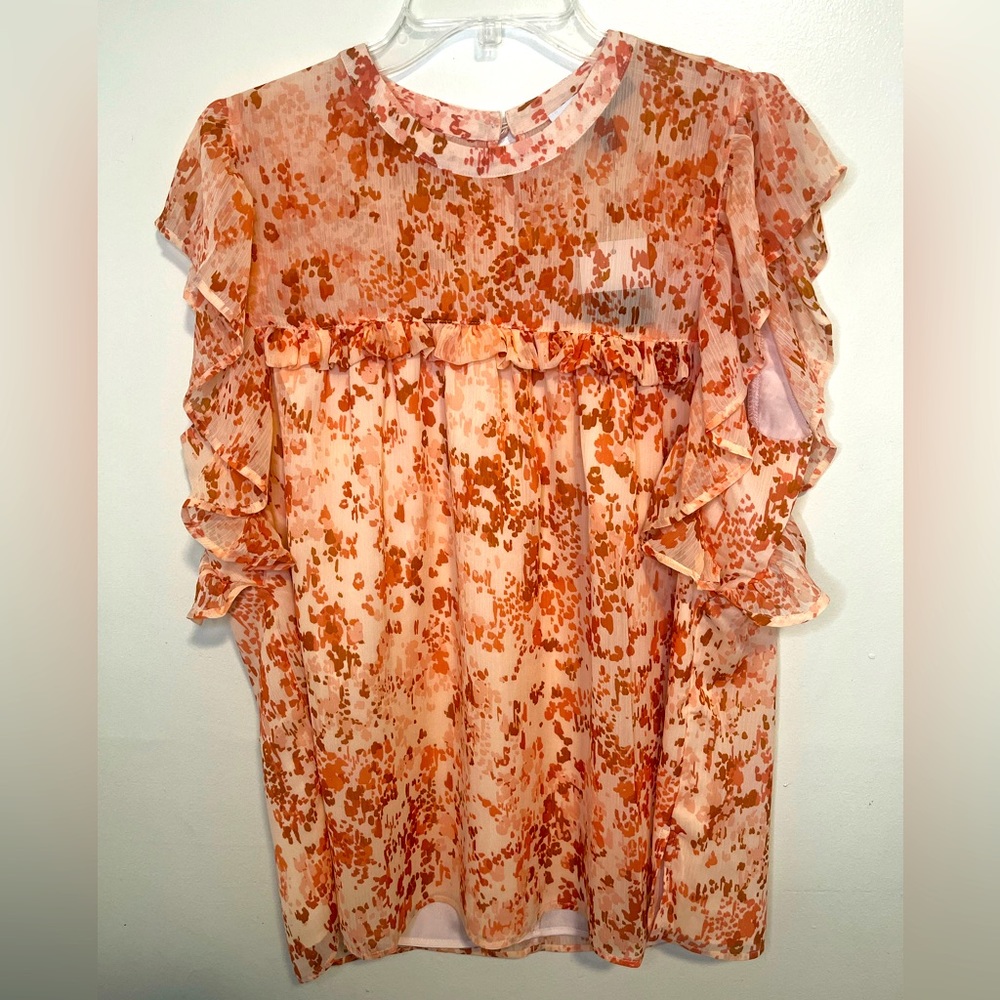 Floral Ruffle Blouse- 16